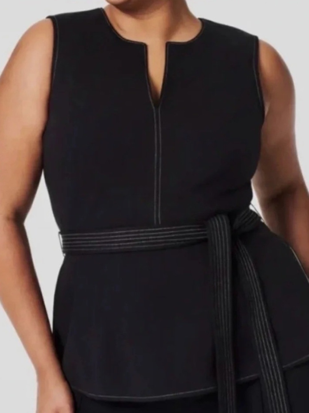 Spanx | Ponte Contrast Tie Top